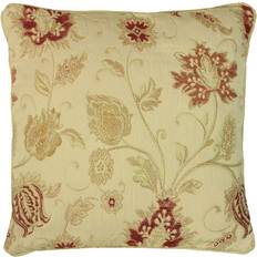 Riva Zurich Floral Chenille Jacquard Piped Beige (45x45cm)