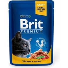 Brit Premium Portionspåsar Med Lax Forell Katter