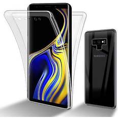 Cadorabo Hülle für samsung galaxy note 9 schutzhülle case cover fullcover display schutz Transparent