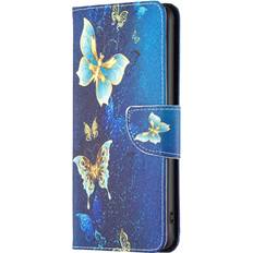 MAULUND OnePlus 12 Læder Cover m. Pung Gyldne Sommerfugle