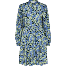 Selected Jana Floral Mini Dress - Ultramarine