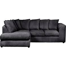 Ecksofas - Schwarz Zipcode Design Moana Black Sofa 213cm 2Stk. 3-Sitzer