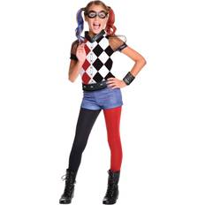 Children - Halloween Fancy Dresses Fancy Dress Rubies Girls DC Superhero Deluxe Harley Quinn Costume