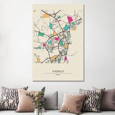 Rosalind Wheeler Aarhus, Map Deniz Akerman Framed Art