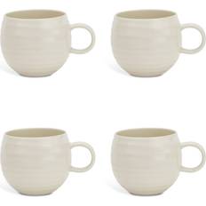 Habitat Ripple Set of 4 Cream Cup 4pcs