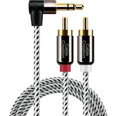 CableCreation 3.5mm to RCA Cable 10FT, Angle 3.5mm