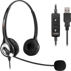 On-Ear Headphones - Transparent Wantek Wantek Corded USB