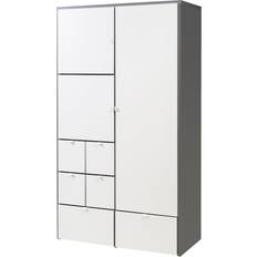 IKEA VIsthus Grey/White Garderob 122x216cm