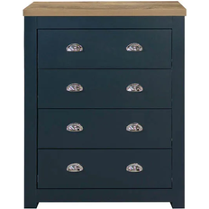 Blue Chest of Drawers Birlea Highgate Navy/Oak Chest of Drawer 79x94cm