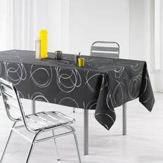 Chiffons & Tissus Douceur D Interieur En Polyester Argent Bully 150 x 240 cm Nappe Gris, Argent, Noir