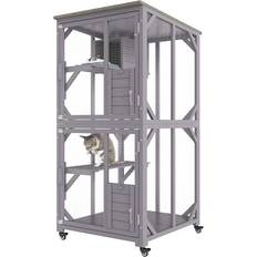 VEVOR Katzenkäfig 3 1 Türen Katzengehege 760x865x1630mm Kleintierkäfig Nagerkäfig 14kg pro Etage