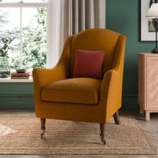 Gold Armchairs Dunelm Harriet Velvet Wing Armchair