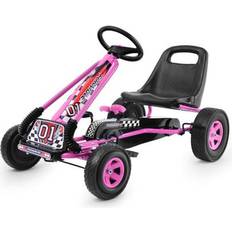 Toys Costway 4 Wheels Kids Ride On Pedal Powered Bike Go Kart Racer Car Outdoor Play Toy-Pink