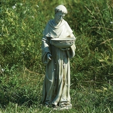 Roman Solar Powered St. Francis Garden Statue