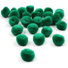 Dark Green Pom Poms 2cm 25 Pack