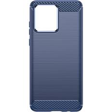 Accessoires de téléphones portables Avizar Coque pour Motorola Moto G84 Effet Carbone Silicone Flexible Antichoc Bleu Nuit