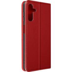 Avizar Genuine Leather Wallet Case for Samsung Galaxy A13 5G & A04s, Card Holder Red