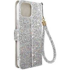 Avizar Funda para iPhone 15 Plus Glitter Disco Cartera Portavideos Plateado plateado