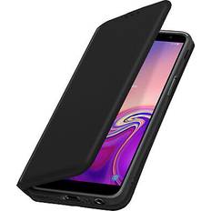 Avizar Slim Case Classic Edition stand case with card slot for Galaxy J6 Plus Black