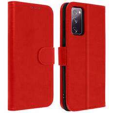 Accesorios para teléfonos móviles Avizar Funda Samsung Galaxy S20 Fe Libro Billetera Rojo