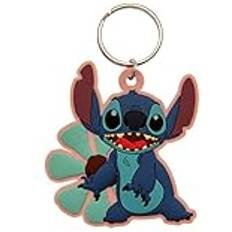 Disney Porte Cles Stitch Fleur - Blanc