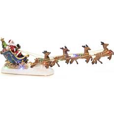 Konstsmide Santa In A Sledge B/O Multicolored Décoration 14cm