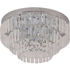 E14 Ceiling Flush Lights Homcom Modern 3-Tier Transparent Ceiling Flush Light ∅ 40cm