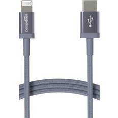 Iphone charger lightning Amazon Basics Amazon Basics iPhone Charger Cable, Nylon Braided USB-C to Lightning, MFi Certified, for Apple iPhones including 13, 12, 11 All Models Dark Gray, 3-Foot