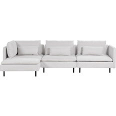 Beliani Modern Fabric 3 Seater Modular Right Corner Grey Egeris Sofa