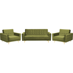 Beliani Modern Velvet Suite 3 Seater Sofa