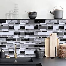 Livebor Livebor Kitchen Wallpaper Peel and Stick Backsplash Wallpaper 11.8inch x 590.5inch Bathroom Wallpaper Tile Contact Paper Kitchen Backsplash Countertop Contact Paper Waterproof Removable Wallpaper