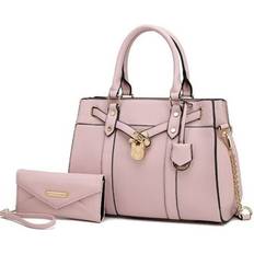 Pink - Women Messenger Bags MKF Collection Christine Women's Satchel Bag with wallet by Mia K Pink