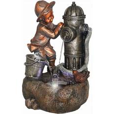 Geezy Hydrant Boy Fountain Water Fountain Garden Fountain