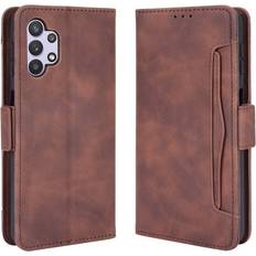 Cover-Discount Cover-Discount Galaxy A32 5G Etui mit vielen Kartenfächer braun Galaxy A32 5G Smartphone Hülle