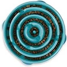 Outward Hound Animali domestici Outward Hound Fun Feeder Slo-Bowl - Ciotola Anti-Ingozzamento Per Cani - Grande - Turchese