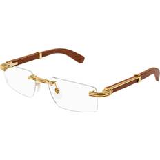 Cartier Adult Glasses Cartier CT0485O Gold Rectangle Men