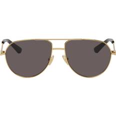 Bottega Veneta Unisex Solglasögon Bottega Veneta BV1302S - Gold/Grey