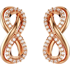 Oro Rosa Orecchini Swarovski Hyperbola Stud Earrings - Rose Gold/Transparent