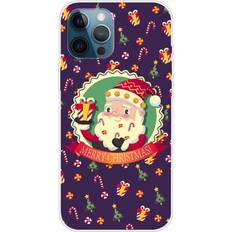 MAULUND iPhone 15 Pro Fleksibelt Plastik Jule Cover Merry Christmas Julemanden & Juleslik