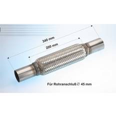 Avgassystem Vegaz VEGAZ FTR-172 Avgasrör, universal 200 SKODA: Fabia 1 Combi, OPEL: Corsa C Hatchback