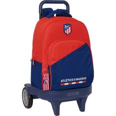 Atlético Madrid School Rucksack with Wheels Blue Red 33 X 45 X 22 cm