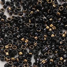 Black DIY Shein 720pcs 2.5mm Antique Gradient Gold Color Glass Beads
