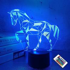 Fullosun for Kids Horse Illusion 3D Birthday Night Light