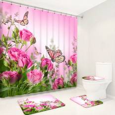 Shein 1pc Romantic Butterfly & Floral Heat Insulated Decoration Shower
