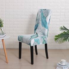 Polyester Loose Chair Covers Shein 1pc Tropical Leaf Printed 2023 Stolsöverdrag Multifärgad