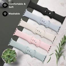 Wearables Shein 5pcs/Set Fashionable Silicone Sports Watch Strap For Men & Ultra/Se/8/7/6/5/4/3/2/1