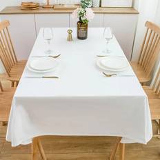 White Tablecloths Shein Solid White Linen Minimalist Style Tablecloth White
