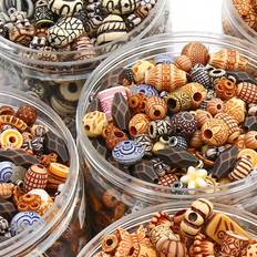 Hobbymaterial Shein 30g/pack Antique Effect Acrylic Beads Random Mixed Style Acrylic Beads Suitable For Bracelet Necklace DIY Jewelry Making