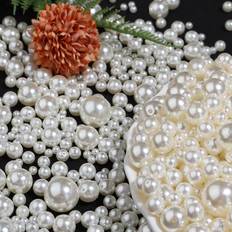 Hobbymaterial Shein 1pack Faux Pearl Bead DIY Jewelry Accessory Pearl Bead Round Plastic Acrylic Spacer Bead For DIY Jewelry Making