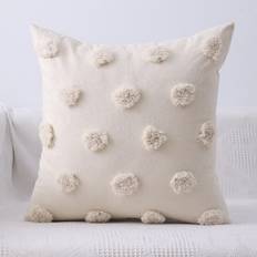 Boligtekstiler Shein Geschenk Leinwand Stickerei Kissenbezug 1 Stück Beige
